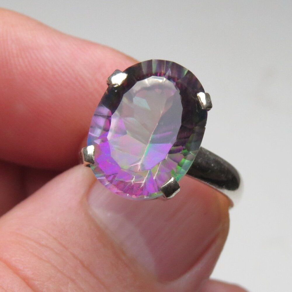 *925 Sterling Silver Mistic Topaz Ring